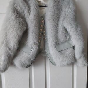 Elegant Mint Green Faux Fur Women's Jacket